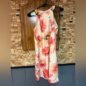 Donna Morgan high neck floral midi dress size 2 flowy cottage